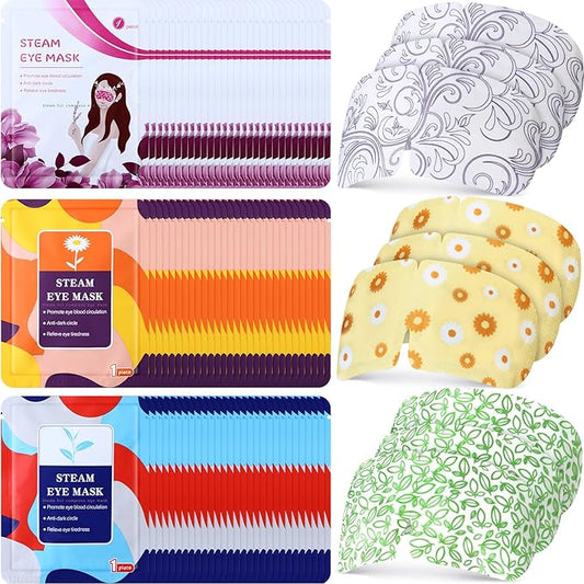 48 Packs Steam Eye Mask Disposable Self Heating Eye Mask for Dry Eyes Spa Warm Sleep for Home Office Travel Eyestrain Relieve