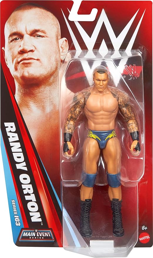 Mattel WWE Randy Orton Action Figure, Main Event Series #163, 6-inch Collectible Superstar with 14 Articulation Points & Life-Like Look