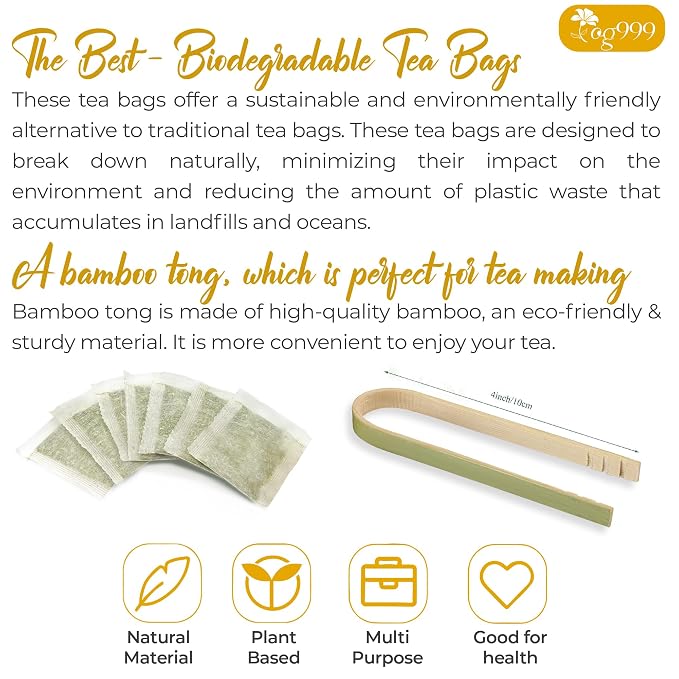 TOG999, 60 Bags Premium Turmeric Ginger Cinnamon Tea, Improve Digestion, Support Brain, Weight, Skin and Sleep, Eco-Conscious Tea Bags and Premium Natural Ingredients. Turmeric Ginger Herbal Tea. No Sugar, No Caffeine, No Gluten, Vegan.