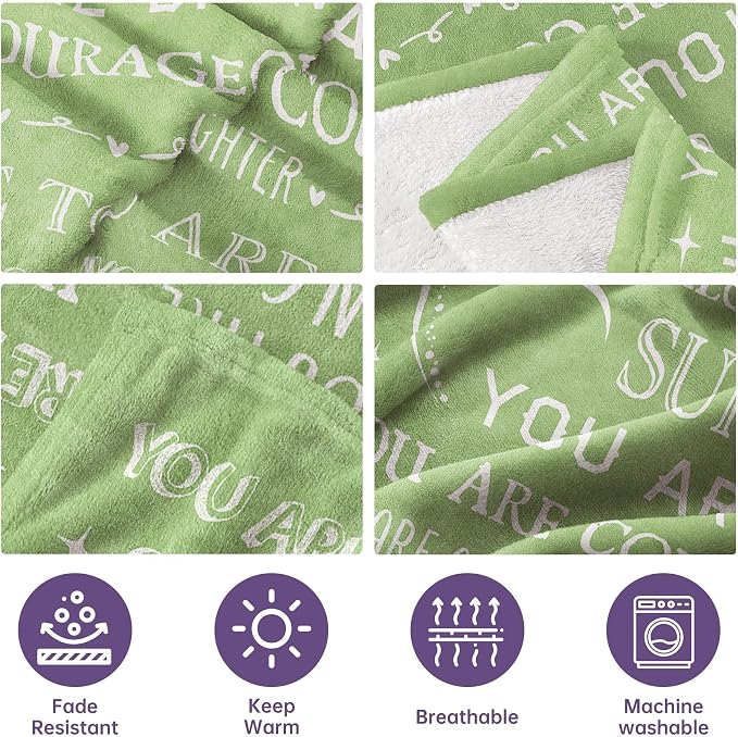 Get Well Soon Gifts for Women- Inspirational Gifts Blanket | Thinking of You Gift for Friend Sister Coworker, Feel Better After Surgery Present for Sick Women, 60'' x 50''
