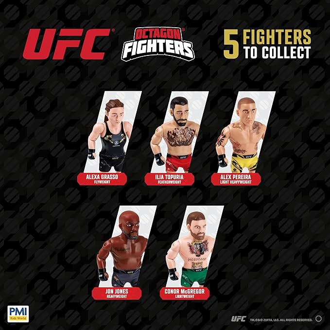 UFC 4.5-Inch Articulated Action Figure – Alexa Grasso with Accessories | Official UFC Collectible by PMI | 1 Pack Window Box | 4 Fighters to Collect