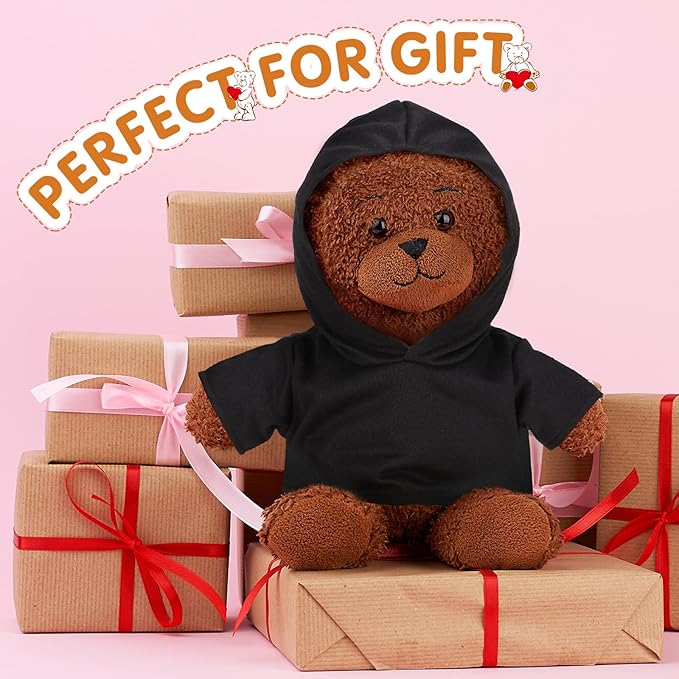 12 PCS Stuffed Animal Clothes Sublimation Stuffed Animal T-Shirt Doll Tshirts Blank Plush Bear Hoodie Fit 14-18 Inches Stuffed Bear Doll