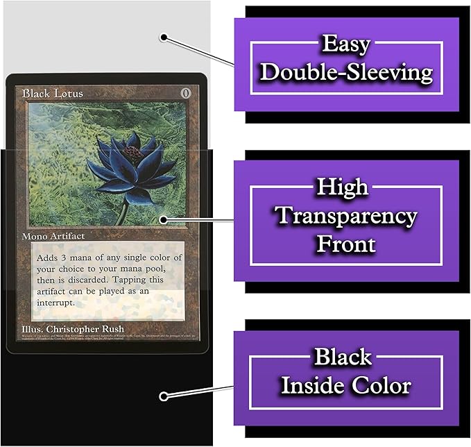 Card Sleeves – Perfect Fit for TCG, MTG, Giada Font of Hope & Angel Commander Decks - Premium Standard Card Sleeves for Magic The Gathering (Forbidden Lotus)