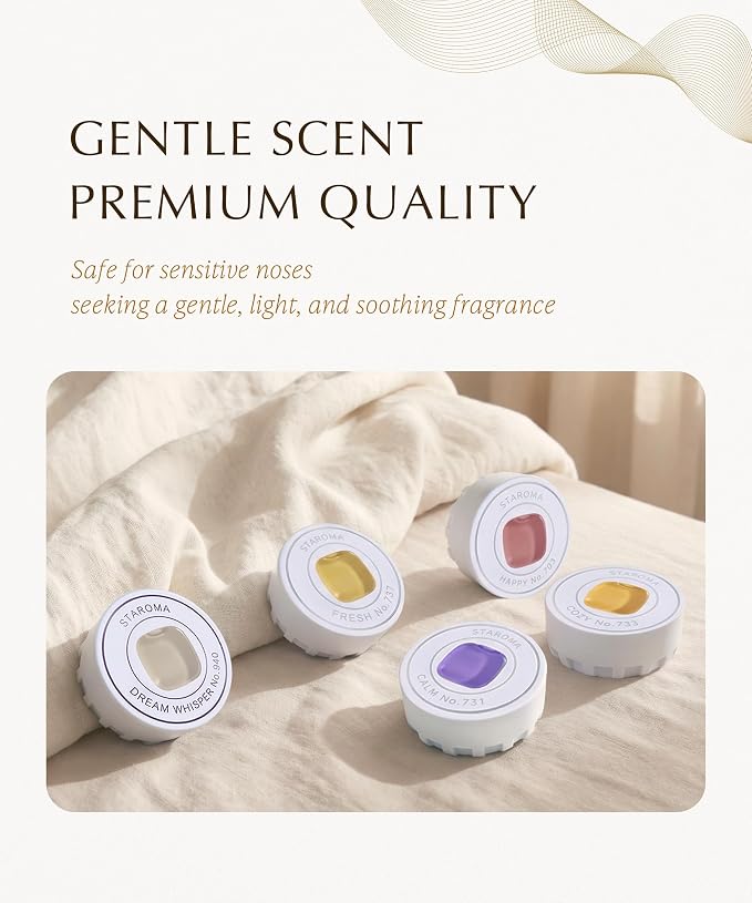 Fresh (Fruity Essential Oil Refill), Compatible with STAROMA Waterless Essential Oil Diffuser – Premium Aromatherapy Fragrance, Gentle and Consistent Scent – for Car, Office, 200 sqft Small Room