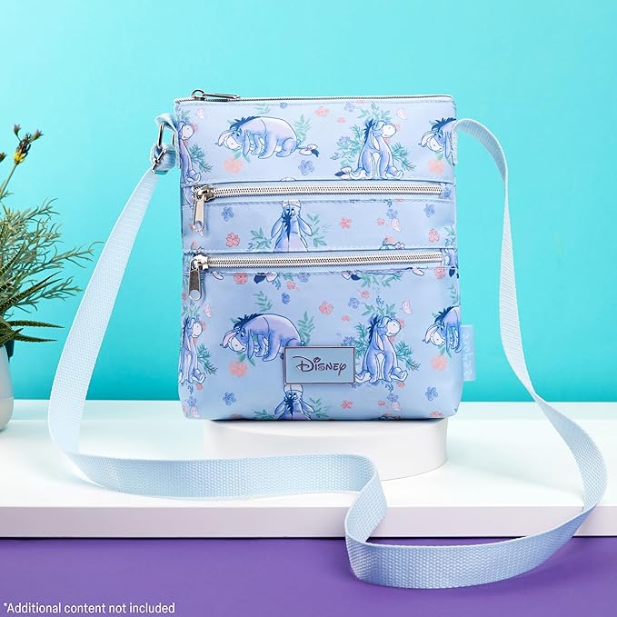 Disney Stitch Girls Purse Cross Body Bag for Kids Teens Women Shoulder Bag with Adjustable Strap Fashion Handbag Stitch Gifts (Blue, Eeyore)