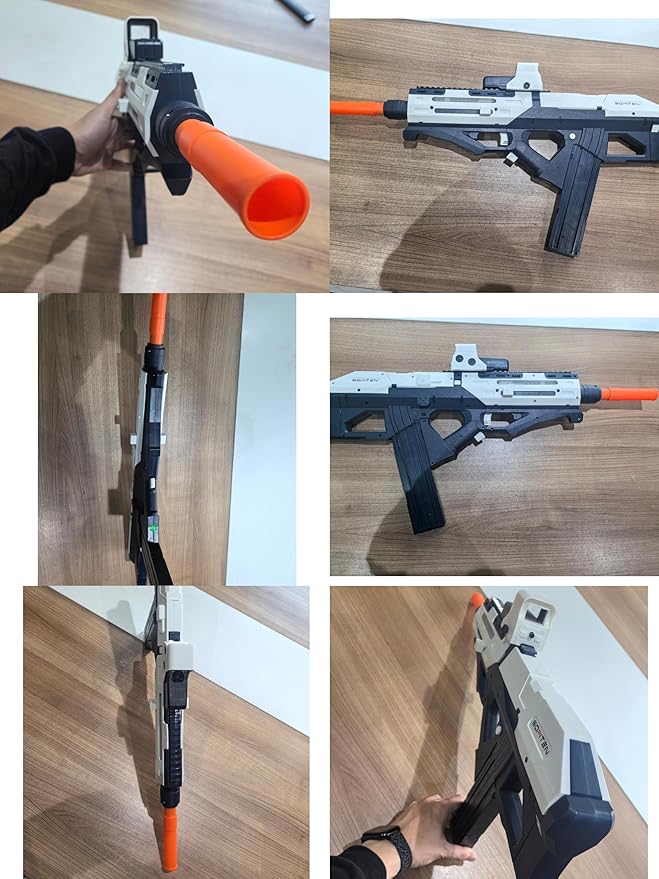 Automic Gel Ball Blaster High Speed of 180+FPS Gel Gun Blaster with Stylish Running Lights Rounds Electric Toy Gun Easter Birthday Gifts for Age 14+