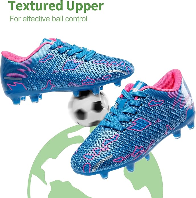 DREAM PAIRS Boys Girls Soccer Cleats Kids Football Shoes for Little/Big Kid