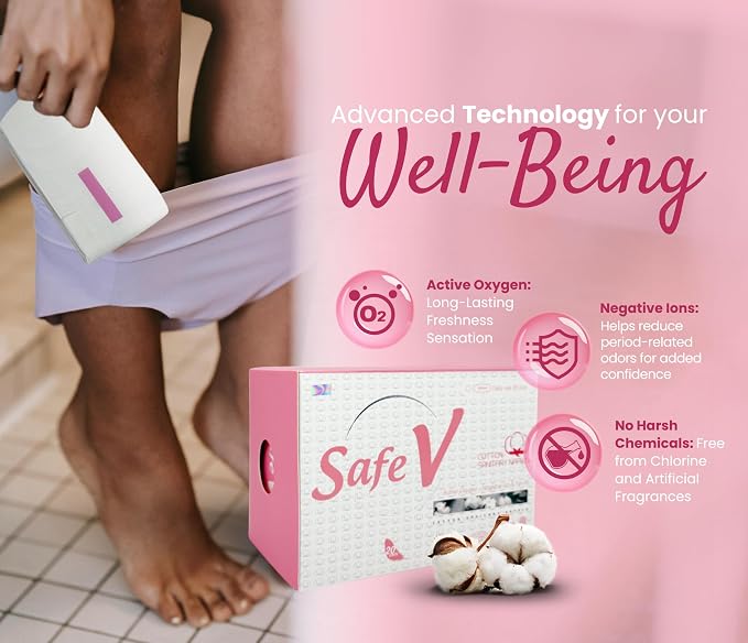 Sanitary Napkins for Women, 20pcs (245mm) - Day Use Ultra Thin Feminine Pads with Wings for Extra Heavy Flow - Breathable, Chlorine-Free, Hypoallergenic Period Pads with Leak-Proof Protection