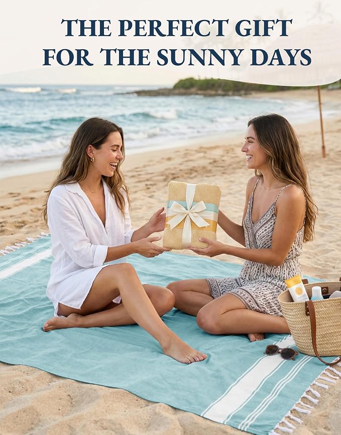 LANE LINEN Beach Towels 6 Pack, Bulk Beach Towels Oversized, Pool Towels for Adults, Pre-Washed, Sand Free Beach Towel, Fast Drying Beach Towel, 39"x71" - Classic Color