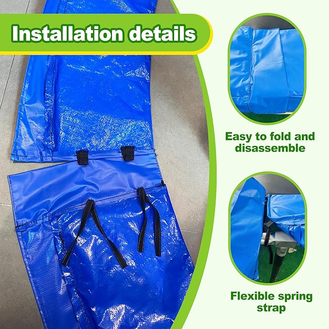 Trampoline Pad, 10FT 12FT 14FT Trampoline Replacement Safety Pad, Universal Trampoline Pads, Spring Cover, Waterproof, Tear Resistant, Round Arch Trampoline Parts for Kids