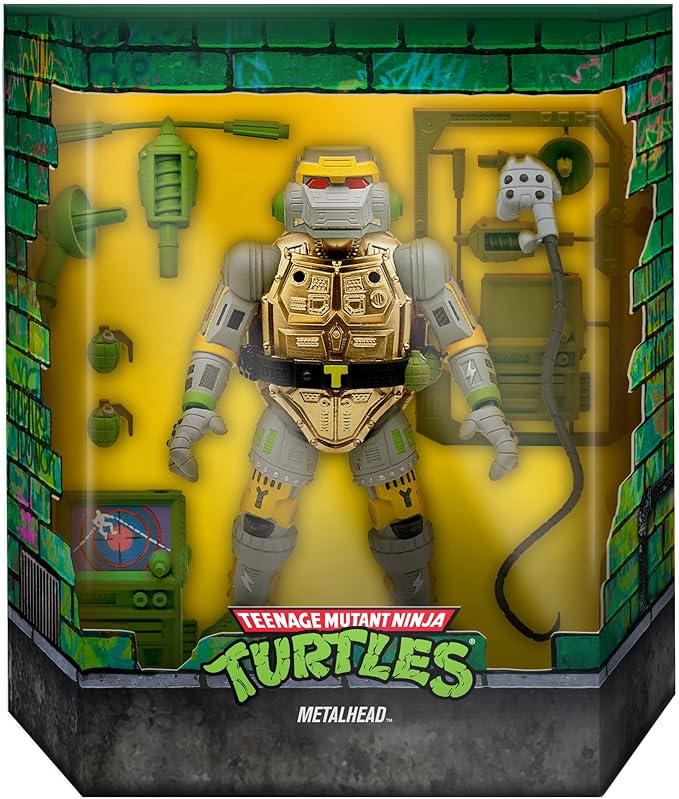 Super7 ULTIMATES! Teenage Mutant Ninja Turtles Metalhead - 7" TMNT Action Figure with Accessories Classic Cartoon Collectibles and Retro Toys