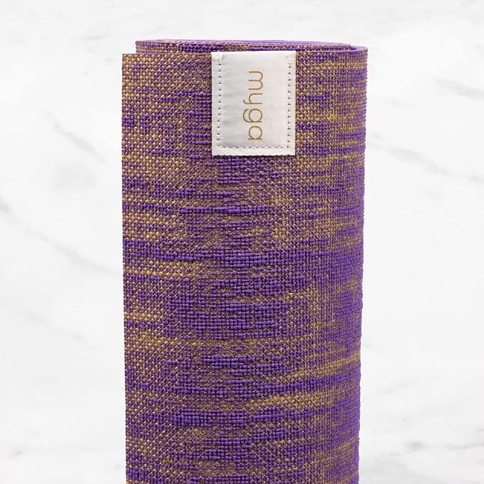 Myga Jute Yoga Mat, High Performance Vegan Floor Exercise Mat, Eco Friendly Biodegradable Yoga Mat with PVC Backing,72" x 24", 0.2" Thickness