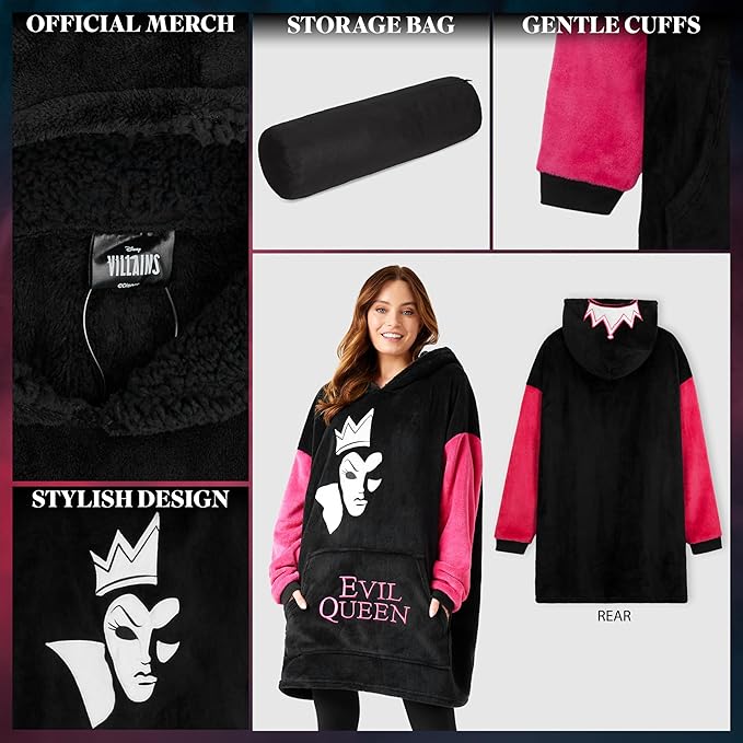 Disney Fleece Hoodie for Adults and Teenagers Oversized Hooded Poncho One Size - Stitch Gifts