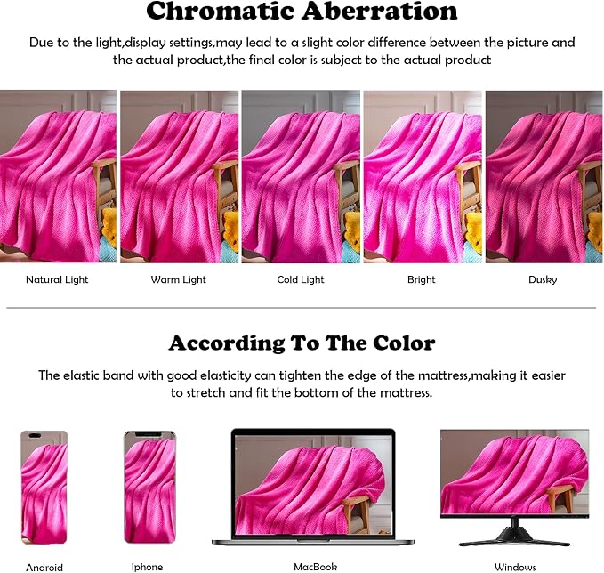 NEWCOSPLAY Fleece Leaves Pattern Throw Blanket, Hot Pink, 50"x60" | Super Soft Throw Blanket, Lightweight Cozy Bed Sofa Blanket, Premium Silky Flannel Fleece, Travel Blanket for All Season Use