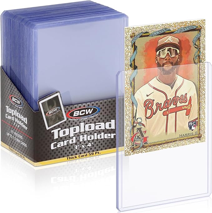 BCW 59 PT Thick Card Top Loaders | Protective Thick Toploaders for Trading Cards Up to 59PT | Rigid Card Toploader for Memorabilia & Collectibles | 1 Pack