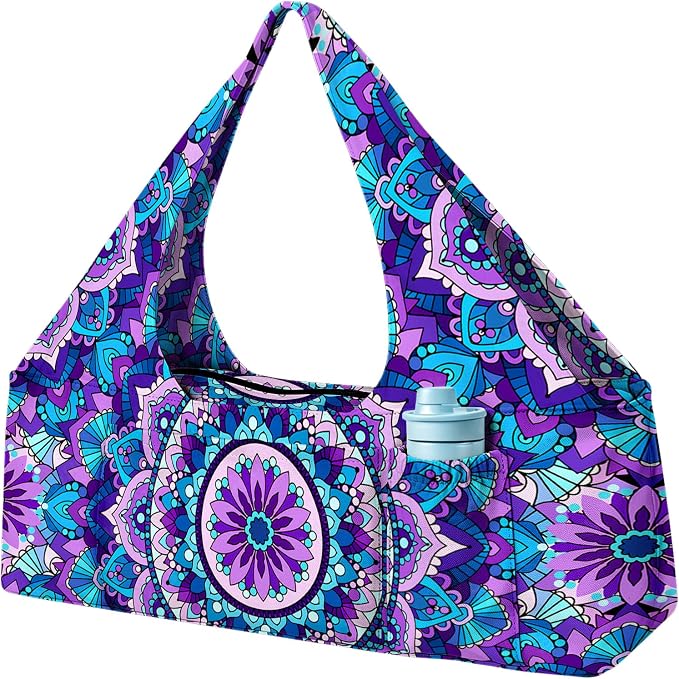 Yoga Mat Bag Large Yoga Bag and Carrier with Strap Zipper and Pockets Fits All Your Stuff Yoga Tote Pilates Bags for Women Fit Most Size Mats