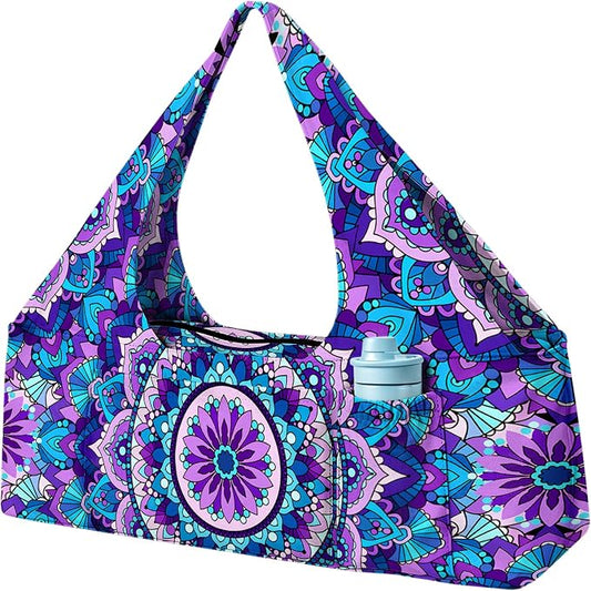 Yoga Mat Bag Large Yoga Bag and Carrier with Strap Zipper and Pockets Fits All Your Stuff Yoga Tote Pilates Bags for Women Fit Most Size Mats