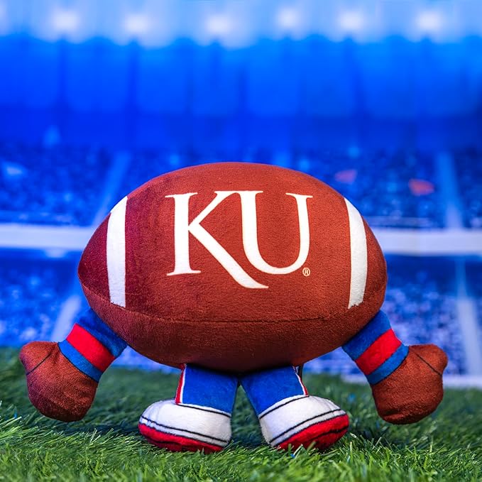 Bleacher Creatures Kansas Jayhawks 8" Kuricha Football Sitting Plush - Soft Chibi Inspired Plush