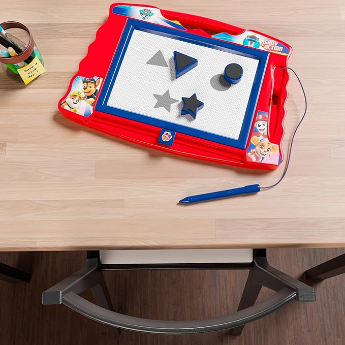 Lollipop PAW Patrol Magnetic Drawing Board with Stylus and 3 Stamps, for Boys or Girls (Blue)…