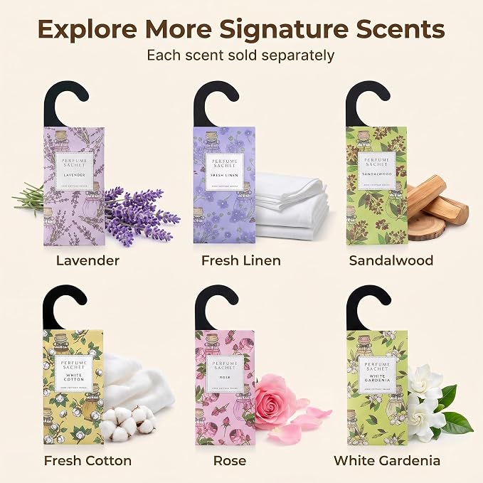 Large 12 Packs Hawaiian Plumeria Hanging Scented Sachets Long-Lasting Closet Deodorizer Air Freshener Fabric Refresher Odor Eliminator for Drawer Home Fragrance Gift Set