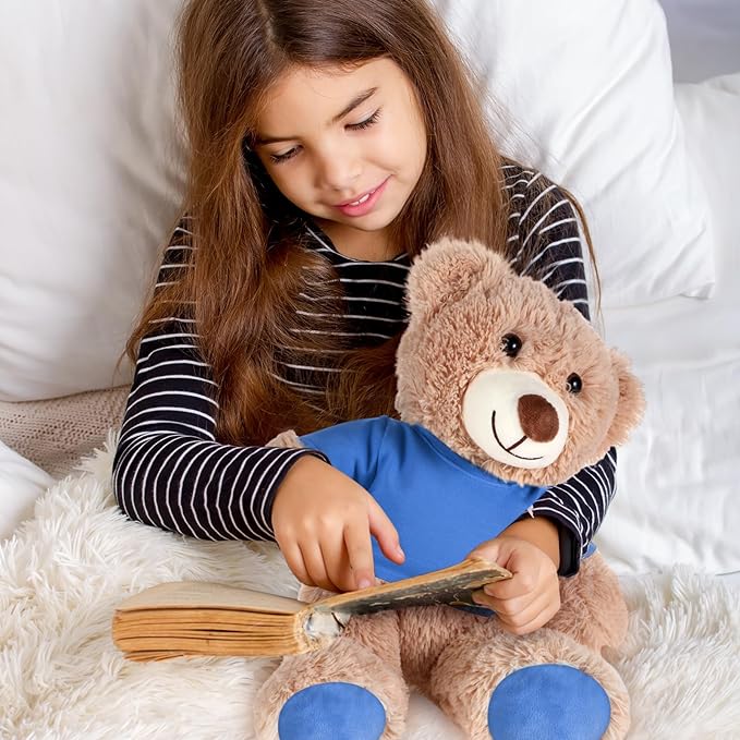 Bear Tee Shirt Fit 14-18inch Bear Clothes Stuffed Animal Clothes Shirt Basic Stuffed Bears Dolls Shirt, Blue