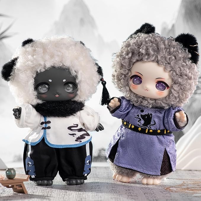 CALEMBOU Plush Doll Blind Box, Nagi Mountain and River Romance Series Mystery Blind Figure, Kawaii 1 of 6 Possible Collectibe Vinyl Plush Toys Birthday Gifts (Mountain and River Romance Series)