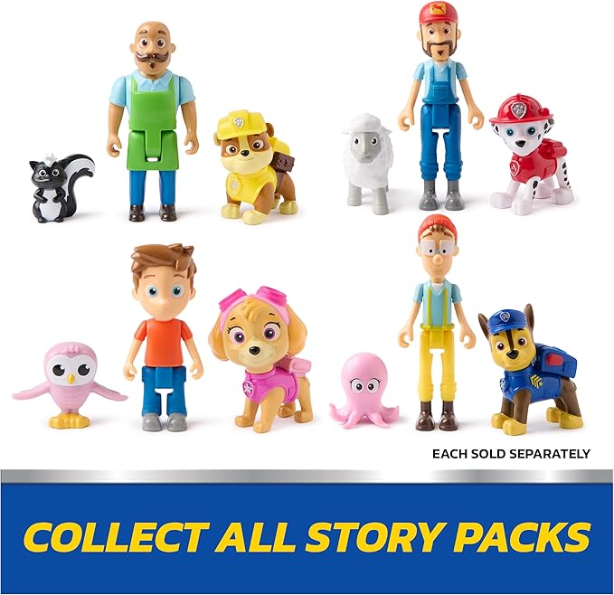 Paw Patrol Marshall & Farmer Al Figure Pack with Sheep Toy Figure, Kids Toys for Boys and Girls Ages 3 and Up