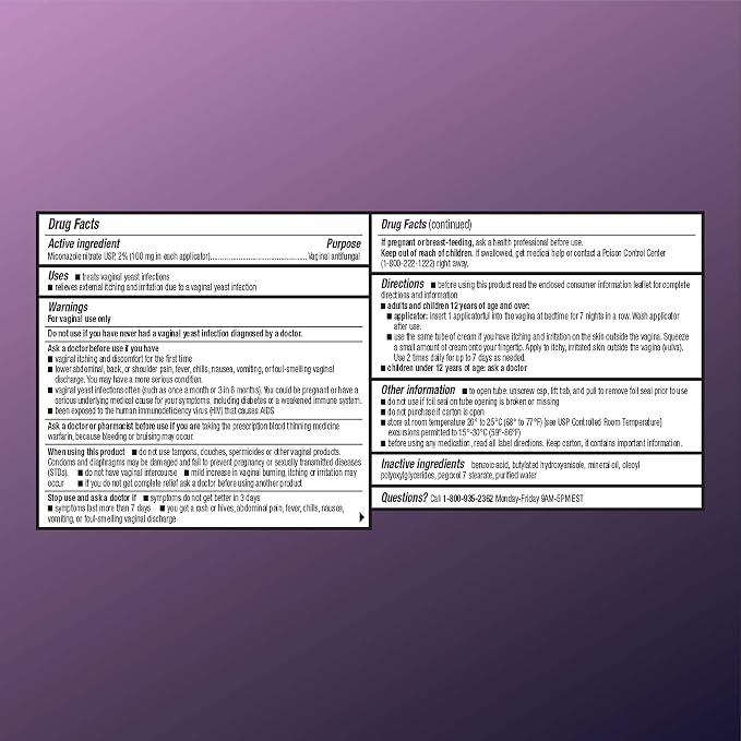 Quality Choice 7 Day Vaginal Cream 2% 1.59 Ounce (45g) Box