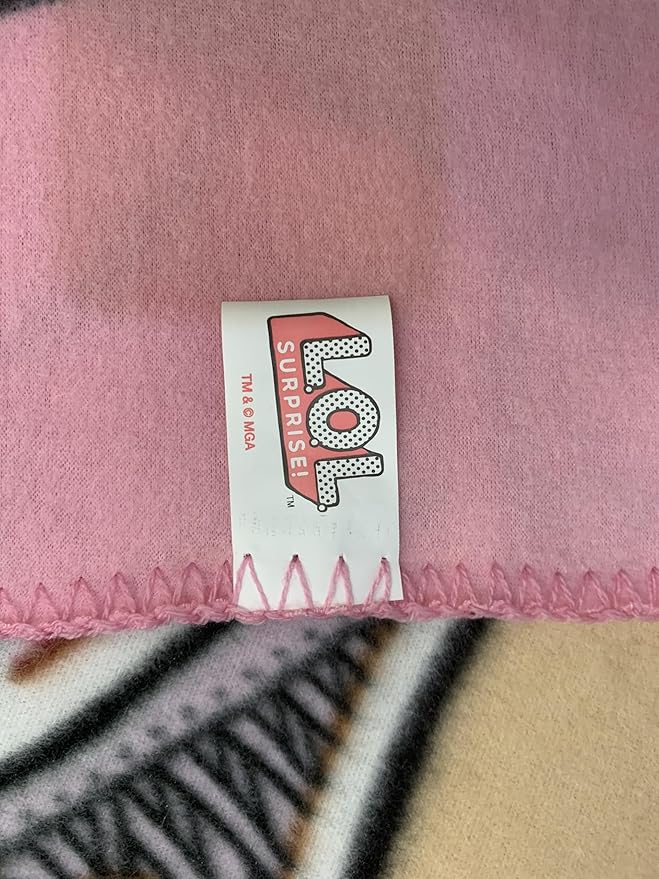 Girls Pink Fleece Soft and Cozy Throw Blanket (40" x 60) (LOL 3)