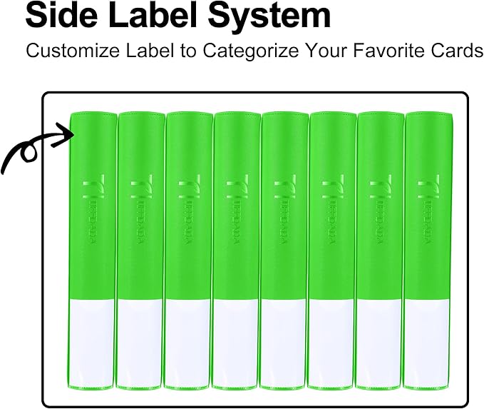 Top Loader Binder for Cards, 9 Pocket, Holds Up to 360 Toploaders with Ringless 20 Double-Sided Sleeves, Side Loading Top Loader Card Binder with Zipper for Trading Sports Cards in 3" x 4" Toploader