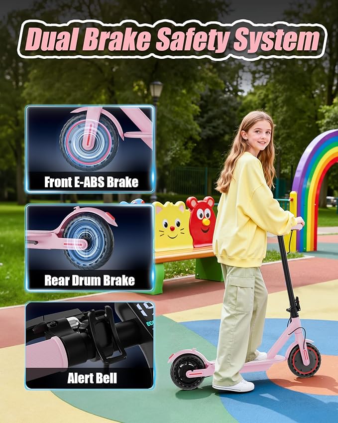 Maxshot Electric Scooter, 8.5" /10" /14" Tire, 16/19/22 Mph Top Speed, 12/16/21/27/28/49/50 Miles Long Range, Folding Escooter for Adults and Kids with Seat Bag, Dual Braking, Dual Suspension, App