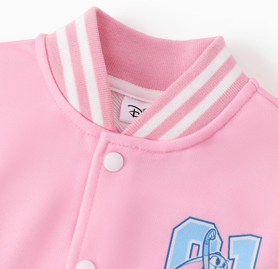 Disney Minnie Mickey Stitch Princess Frozen Marvel Jacket Lightweight Coat Button up Color Block Sweatshirt Sizes 2-14 Years