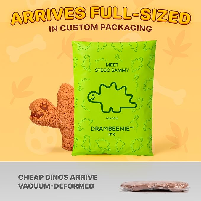 Large Dino Nugget Pillow, Premium Chicken Nugget Dinosaur Stuffed Animal Plush – Ultra Soft 18 inch Fun Dinosaur Toys Throw Pillows for Kids, Boys & Girls (Stego Sammy)