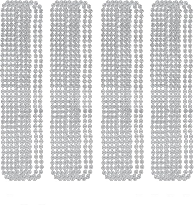 LUV HER Beaded Necklaces 24-Pack – Party Accessories for Girls & Women – Festive Dress-Up & Pretend Play