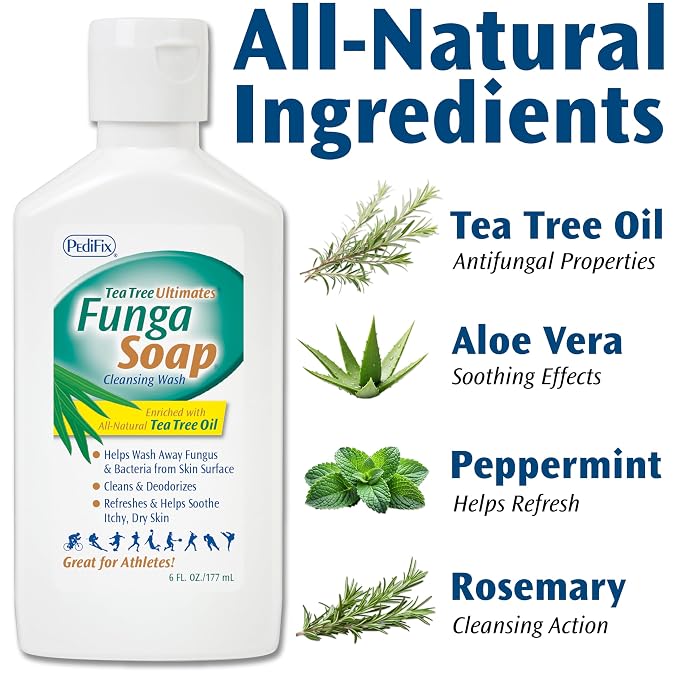 Pedifix FungaSoapLiquid with Tea Tree Oil, 6 oz.
