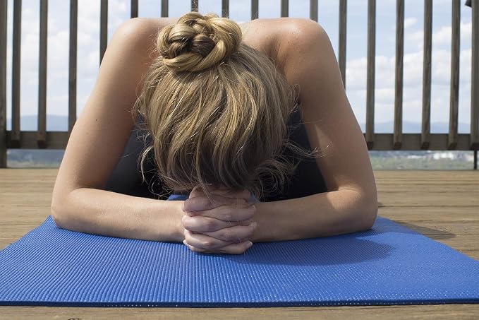 YogaAccessories 1/4" Thick High Density Deluxe Non Slip Exercise Pilates & Yoga Mat