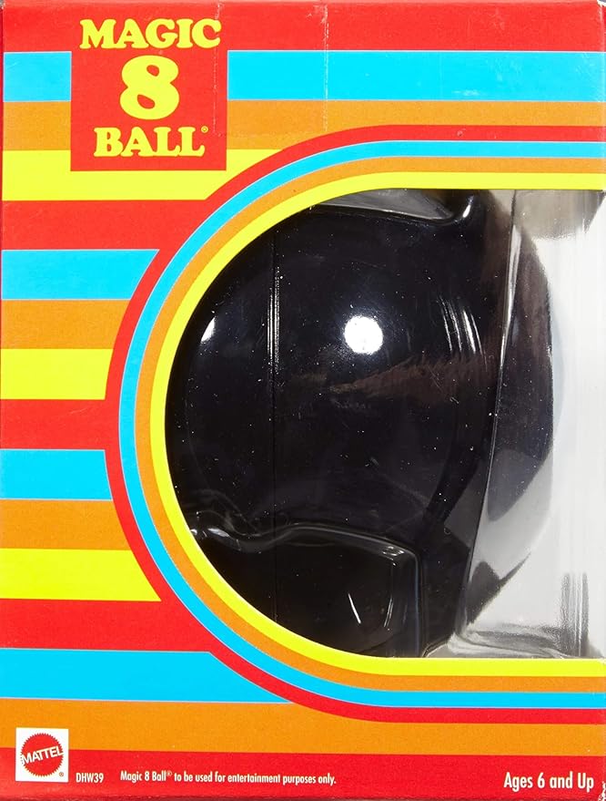 Mattel Games Magic 8 Ball Kids Toy, Retro-Themed Novelty Fortune Teller, Ask a Question & Turn Over for Answer (Amazon Exclusive)