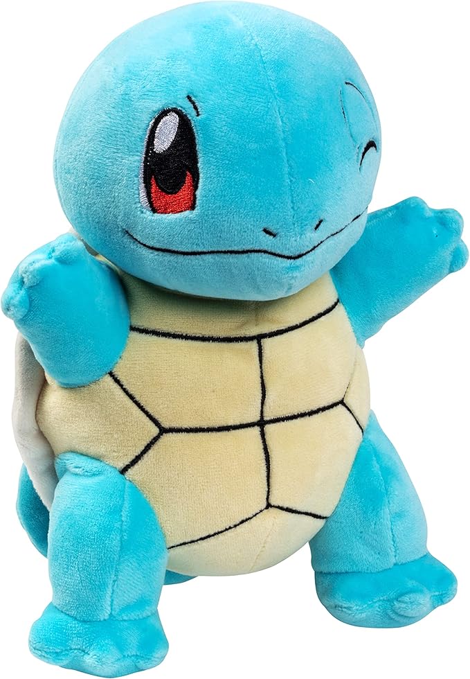Pokemon 8" Squirtle Plush - Officially Licensed - Generation 1 Starter Figure - Authentic Soft Stuffed Animal Toy - Holiday Christmas Stocking Stuffer Gift for Kids, Boys, Girls - 2+