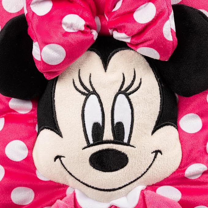 Disney Minnie Mouse 3D Snuggle Pillow - Super Soft Pink Plush Pillow - Measures 15 Inches