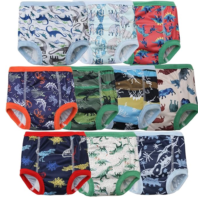 Joyo roy 10Pcs Strong Absorbent Toilet Training Pants 2T-3T Soft Thick Padded Leakproof Kid Confident Toddler Potty Training Underwear for Boys Comfortable Snug Fit Washable Waterproof Pee Pants