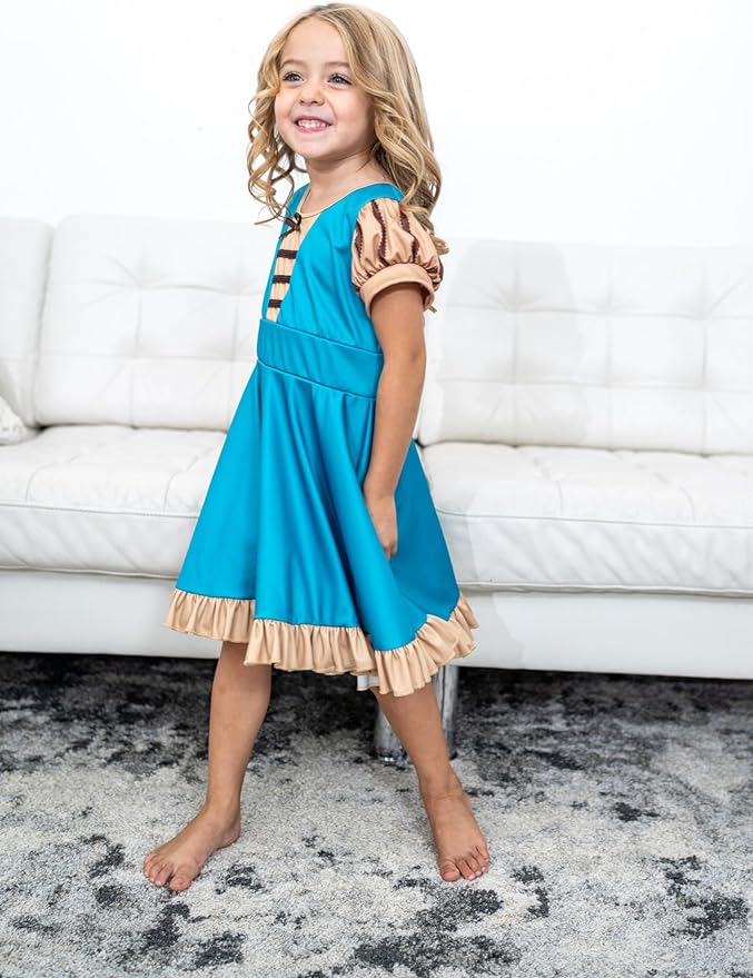 Little Adventures Medieval Princess Twirl Dress - Machine Washable Child Pretend Play and Party Dress with No Glitter