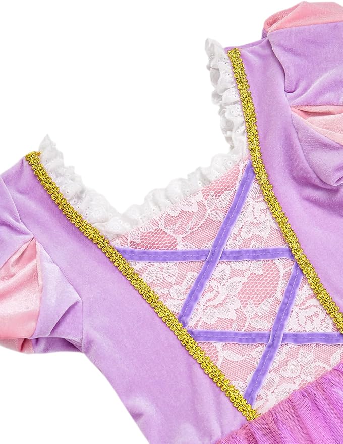 TYHTYM Princess Dress Up for Girls Costume Cosplay Fancy Toddler Halloween Birthday Party Kids