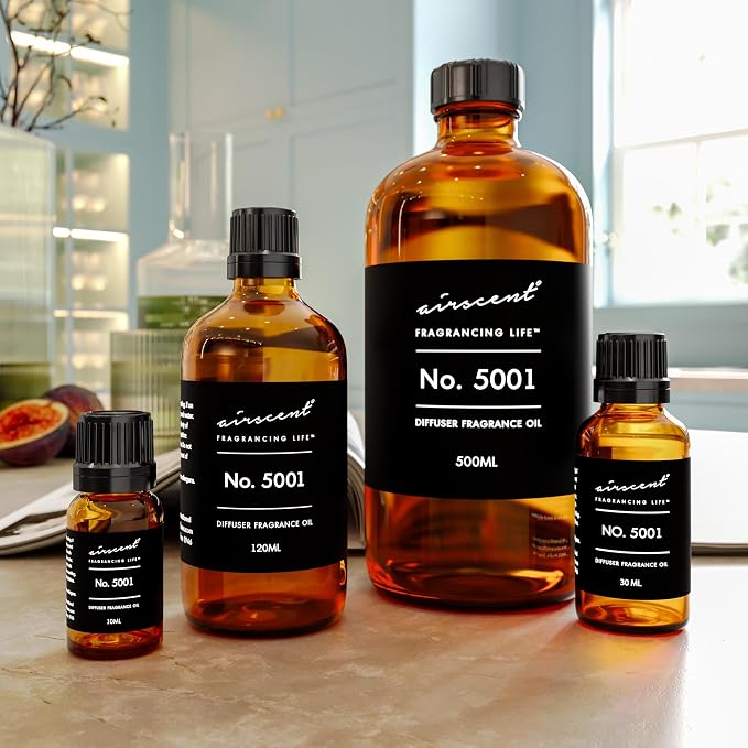 AirScent Bac. Rouge Inspired Diffuser Oil No. 5001 - Perfume Dupe - 30 mL | Premium Fragrance Oil for Ultrasonic and Waterless Diffusers and Crafting - 1 fl oz Glass Dropper Bottle