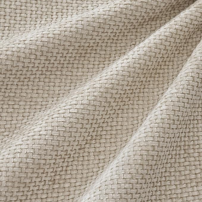 MIULEE Soft Decorative Chenille Pillow Covers Cream 18x18 Pack of 4 | Modern Home Decor, All Same Cream Color Set, Couch Throw Pillows, Farmhouse Boho Cushion Covers for Sofa Bed Living Room