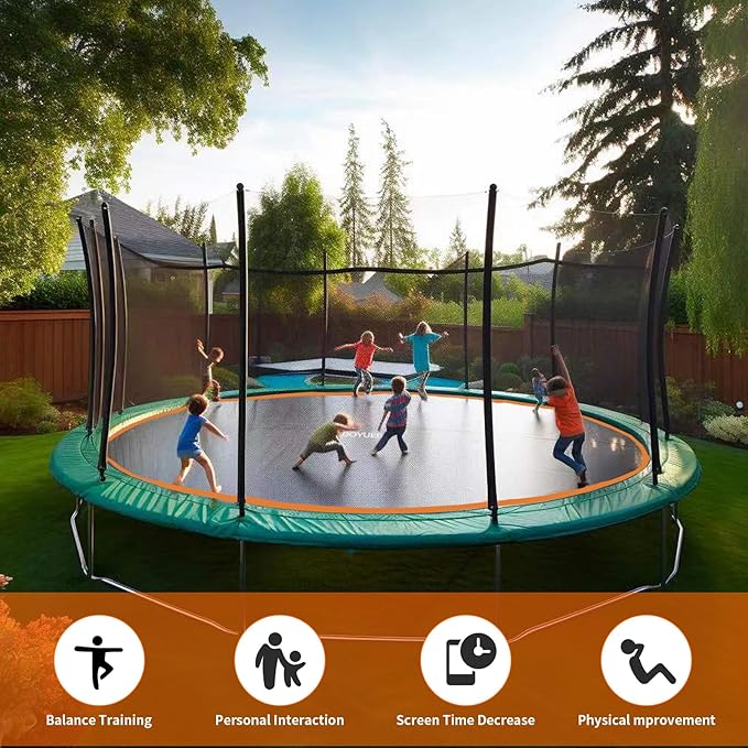 Trampoline Mat Replacement，12.56FT Diameter Mat with 72 Rings，Fits 14FT Steel Frame,Fits 5.3"-5.7" Springs， Excluding Springs and Frame