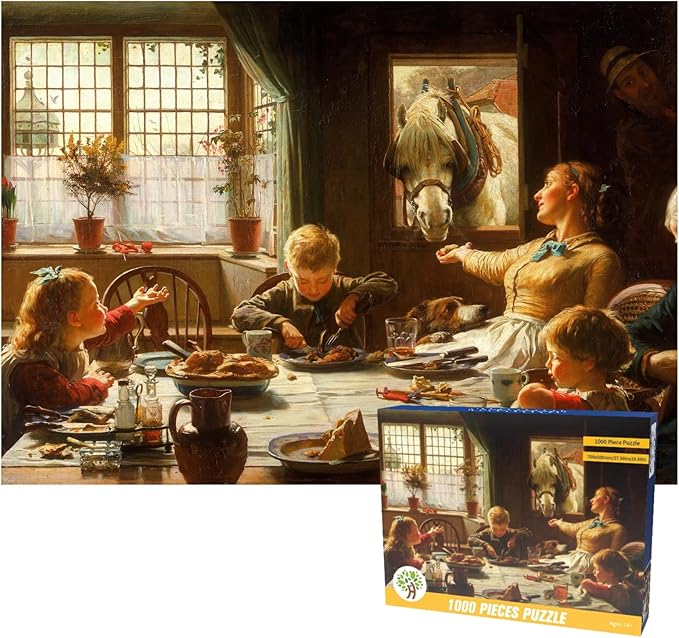 Jigsaw Puzzles 1000 Pieces Puzzles for Adults Art Puzzles Museum Collection Famous Paintings Jigsaw Puzzles, Art Famous Oil Painting Jigsaw Puzzle 1000 Pieces (One of The Family)