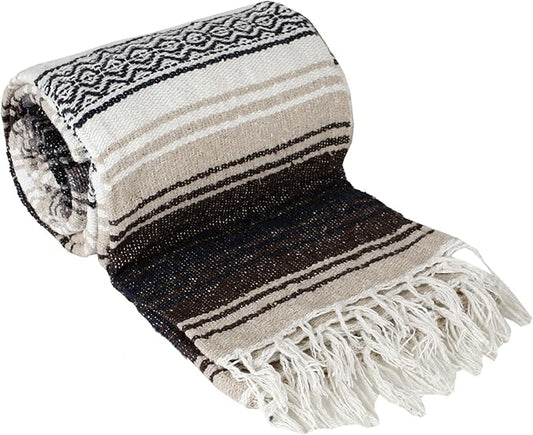 Canyon Creek Authentic Mexican Yoga Falsa Blanket (Light Brown)