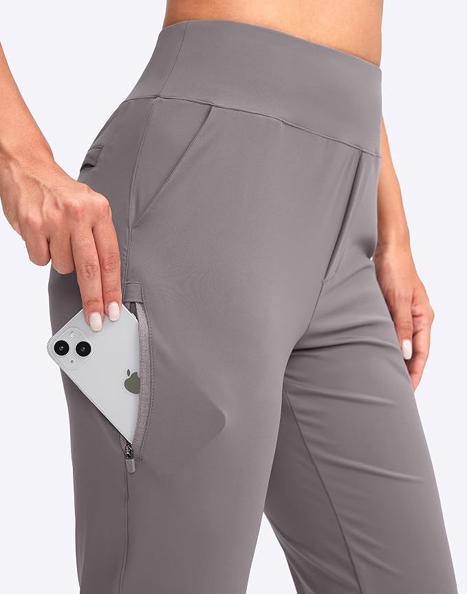 YYV Women's Golf Pants High Waist Stretch Ankle Pants with Pockets | Work Ankle Pants, Dress Pants with 4 Pockets, For Yoga Business Travel Casual