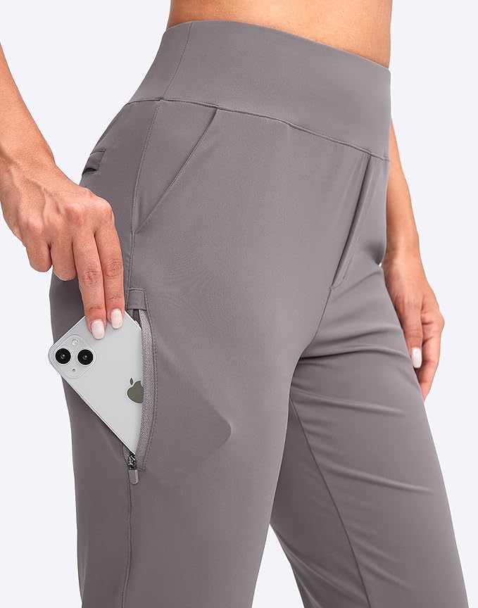 YYV Women's Golf Pants High Waist Stretch Ankle Pants with Pockets | Work Ankle Pants, Dress Pants with 4 Pockets, For Yoga Business Travel Casual
