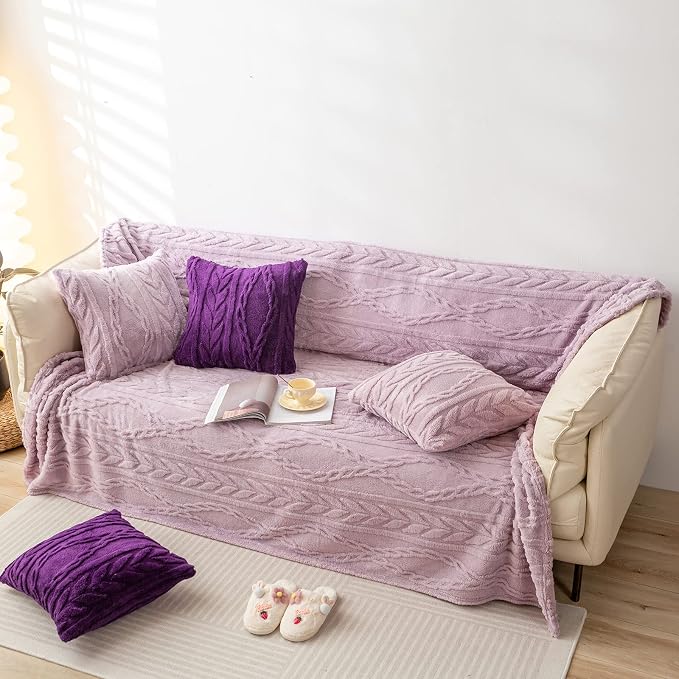 YUSOKI Sherpa Fleece Large Throw Blanket, Rose Pink, 50"x65" | 3D Stylish Design,320GSM, Non-Shedding, Lightweight for All Season Use, stays fluffy after repeated washes, Perfect Gifts